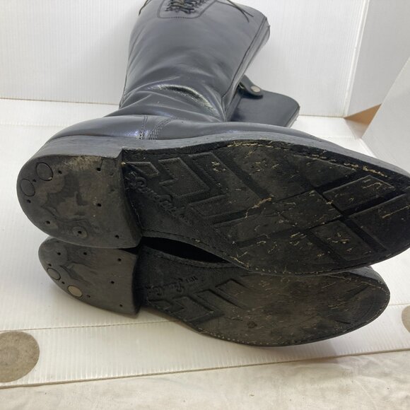 Vtg 1960 Canadian patrol police motorcycle biker uniform bluf mens boots sz 10.5 - Picture 5 of 7